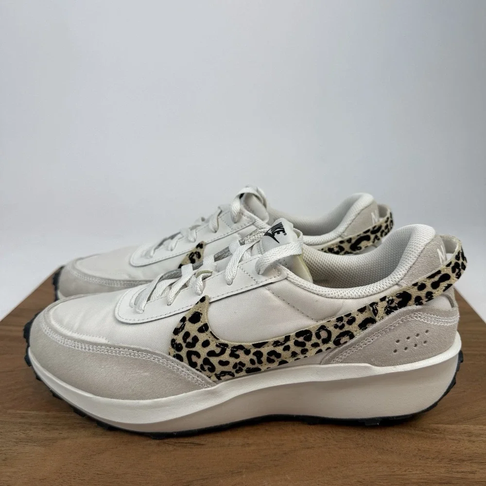 New‎ NIB Womens Nike Waffle Debut Phantom Sesame Leopard Sneakers Size 11 M
